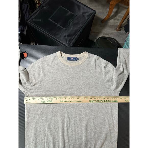 Vineyard Vines Wool Sweater Feeder Stripe Double Knit Crew Size Medium - Picture 4 of 13